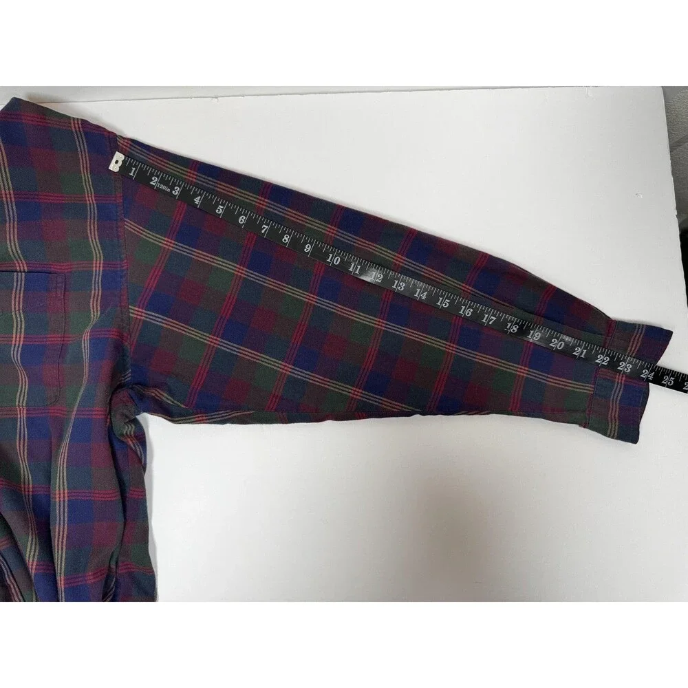 Vintage Guess Georges Marciano Shirt Mens XL Blue Green Plaid Button Up USA 90s‎